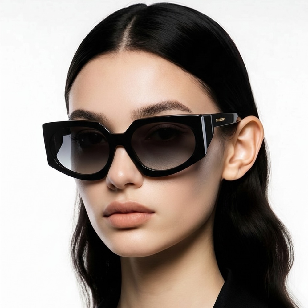 New Authentic Burberry BE4306 3001 Black Sunglasses